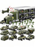 Military Army Car Parking Lot Playset - Toy Car Set - Pretend Toys for Boys
