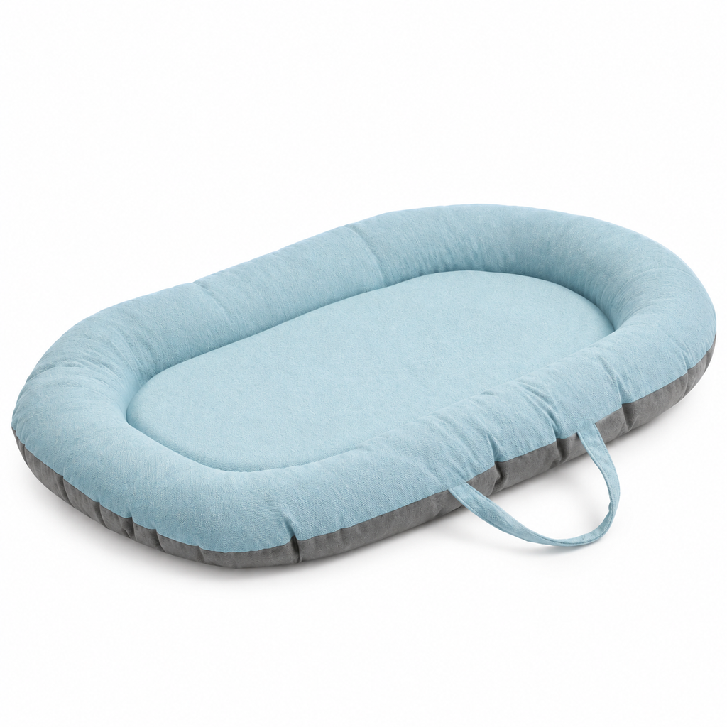 Baby Sleeping Pod -Alison Twill Blue