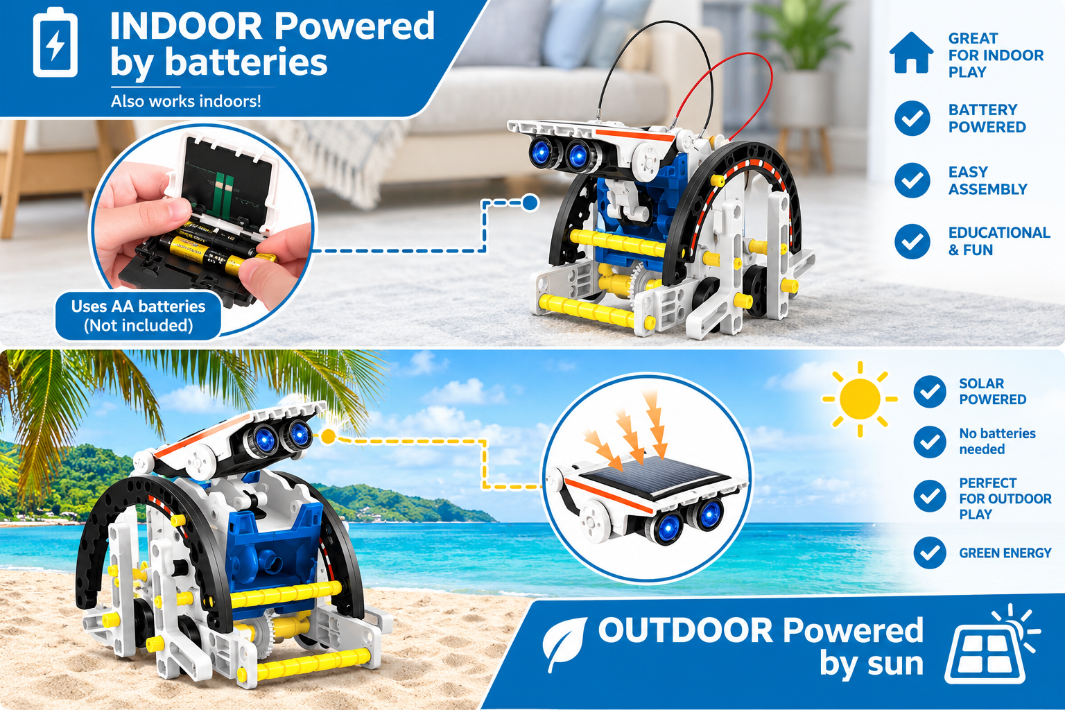 13-in-1 STEM Projects Solar Robot Toy for Kids Science Educational Toys
