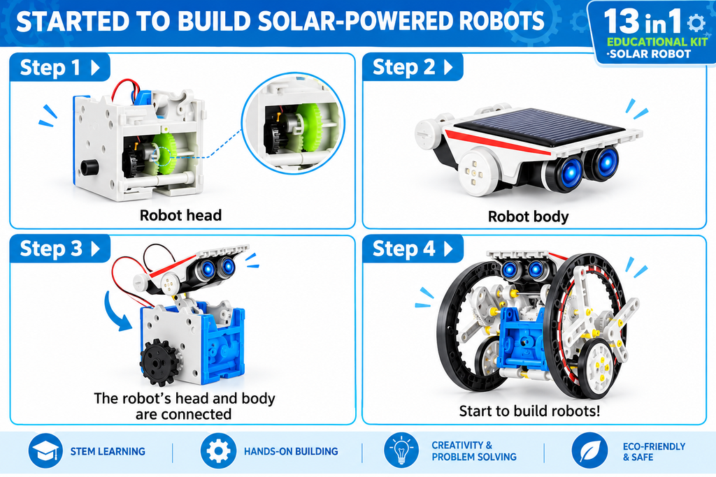 13-in-1 STEM Projects Solar Robot Toy for Kids Science Educational Toys