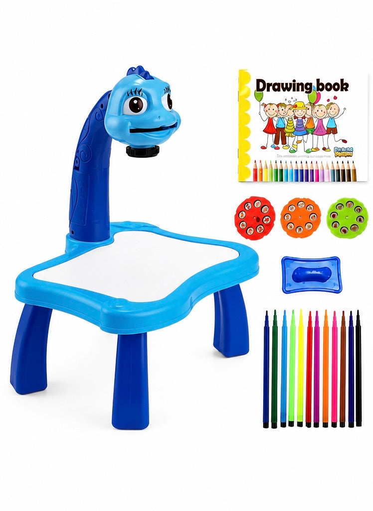 24 Patterns Projector Painting Desk Toy - Blue