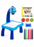 24 Patterns Projector Painting Desk Toy - Blue