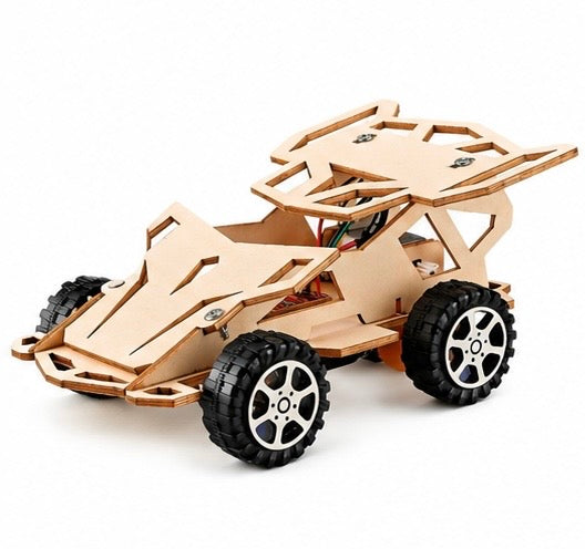 STEM Wooden Radio Control Car Kit - DIY Remote Control Building Toy